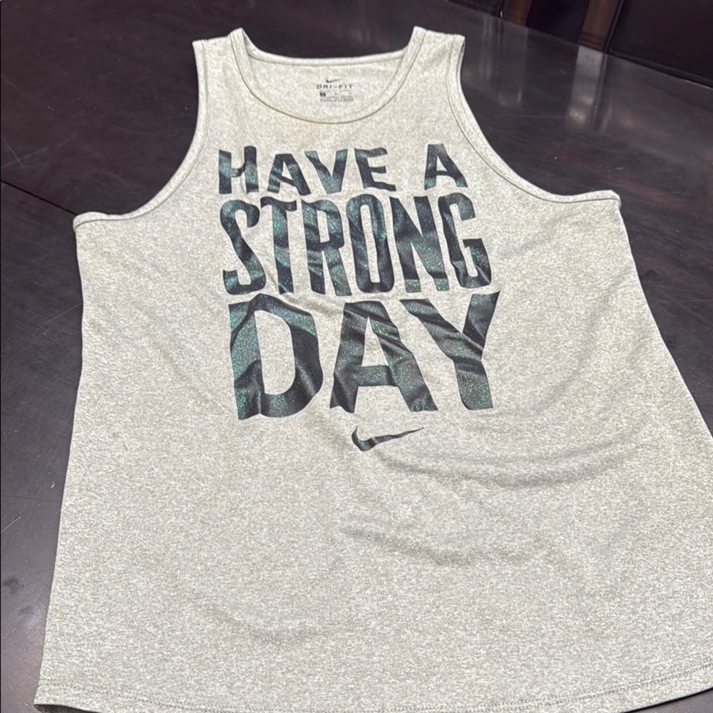 Nike Gray Tank Top - Have a Strong Day